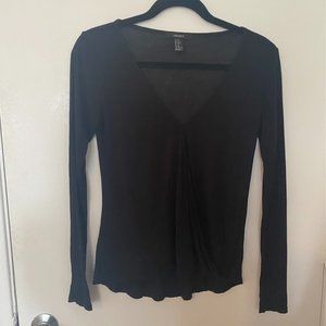 Forever 21 Black Long-Sleeve Shirt